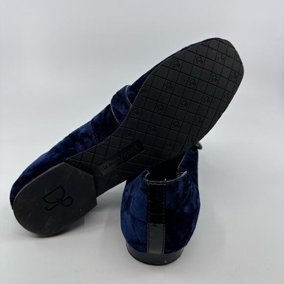 Donald J Pliner Haven Velvet Flat Loafers Slip On Navy Blue Womens Size US 5.5M - Picture 12 of 13